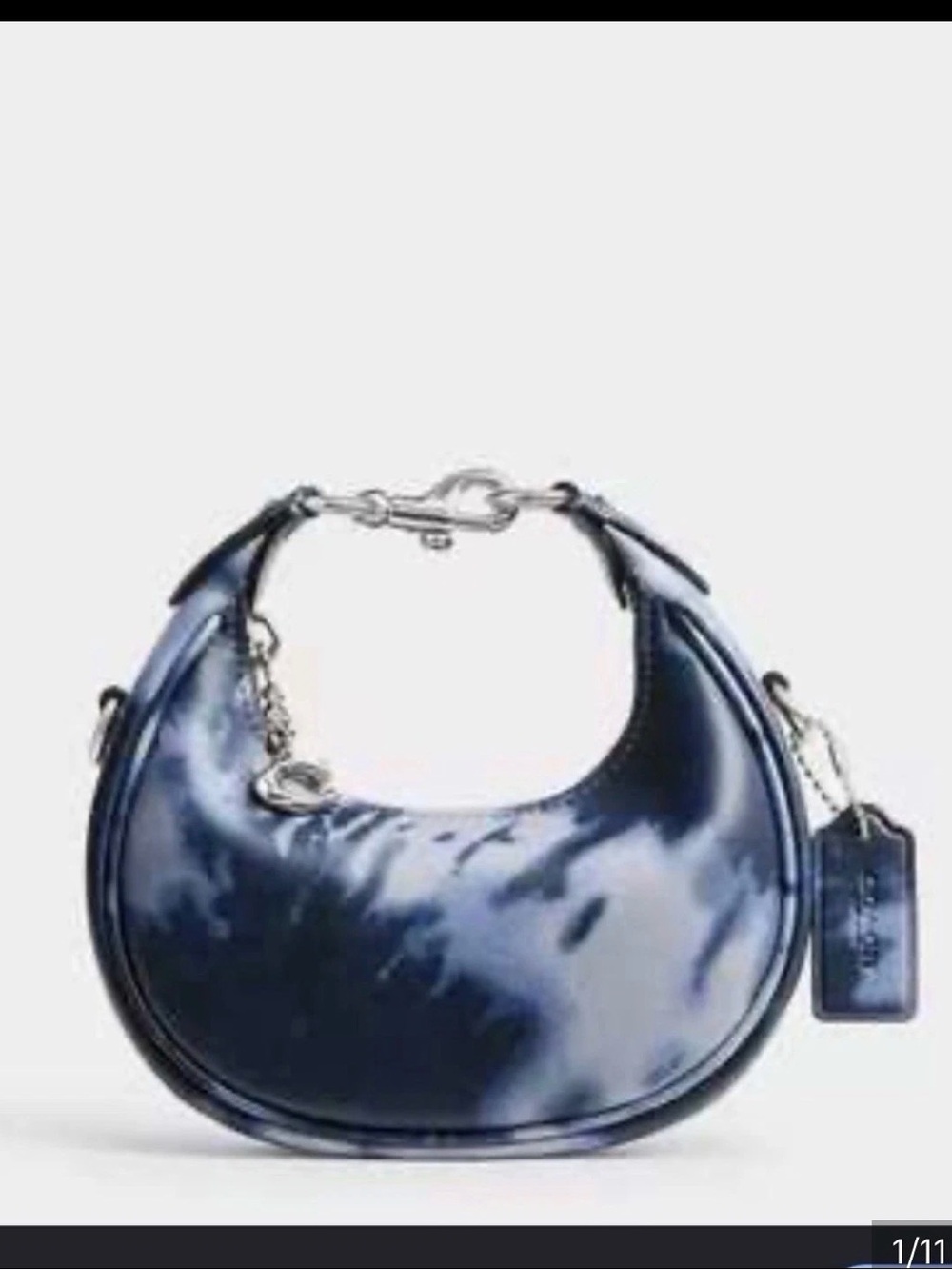 Coach Jonie tie dye Navy Crescent Shoulder Bag